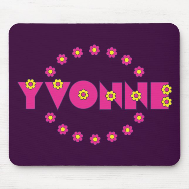 Yvonne Flores Pink Mouse Pad (Front)