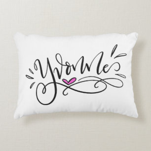 Yvonne, Hand Lettered Decorative Cushion