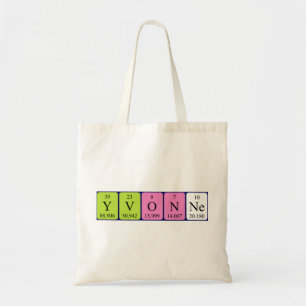 Yvonne periodic table name tote bag
