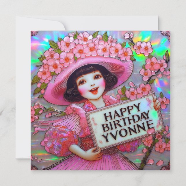 YVONNE ~ Queen of the blossom ~ Flat Card (Front)