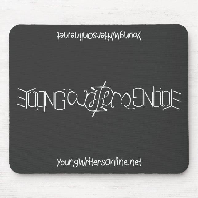 YWO Ambigram Mousepad (Black) (Front)