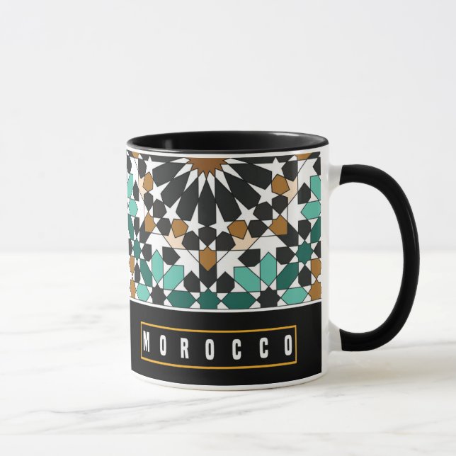 Z10-Morocco-themed souvenir mug with a geometric d (Right)