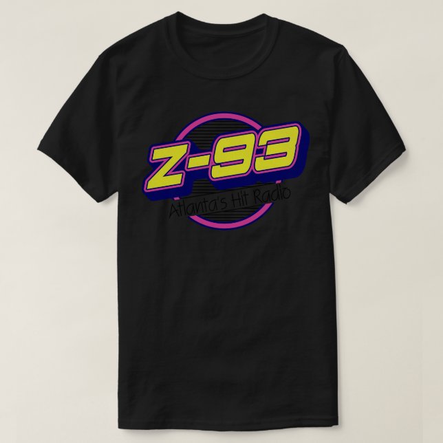 Z 93 Atlanta Hits Retro Defunct Radio Station T-Shirt (Design Front)