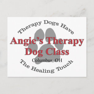 Z Angie Therapy Dog Post Card