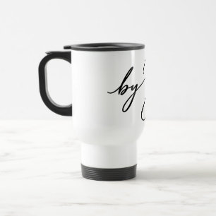 Z.AURA™ White Travel Commuter Mug Black “by Z”