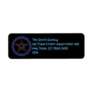 Z Colourful Pentagram Symbol Pagan Wicca New Age