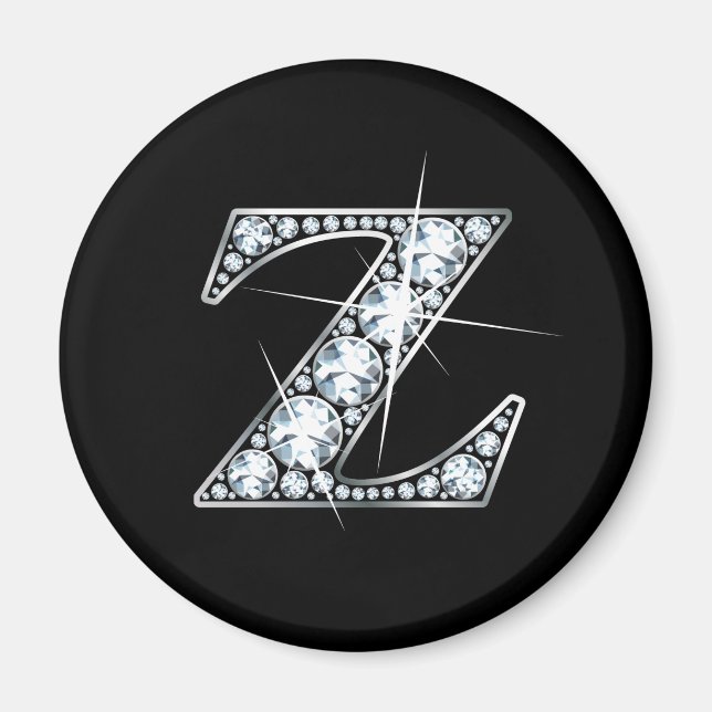 "Z" Diamond Bling Magnet (Front)