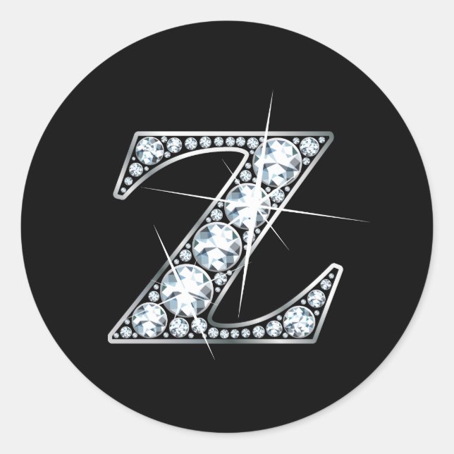 "Z" Diamond Bling Sticker (Front)