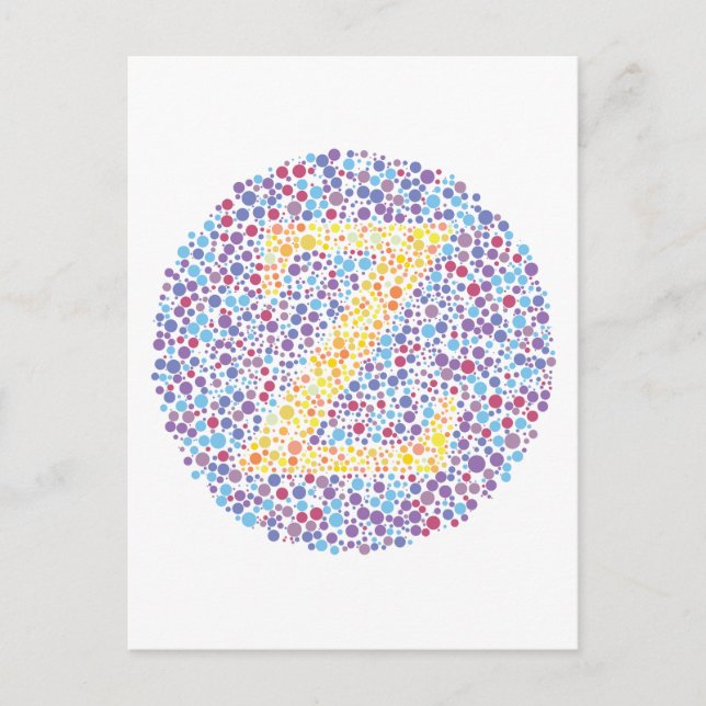 “Z” Eye Test Letter Postcard (Front)