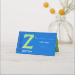 Z INITIAL COLLECTION Bar Mitzvah Seating Escort Place Card<br><div class="desc">WELCOME! All my designs are ONE-OF-A-KIND original pieces of artwork designed by me! You can only find them here! I can change the colour of almost any design to fit your needs. I can even add you child's hebrew name to the invite, just ask me how. Feel free to email...</div>