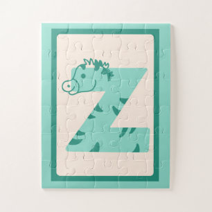 🦓Z is for Zebra – Fun Animal Alphabet Poster  Jigsaw Puzzle