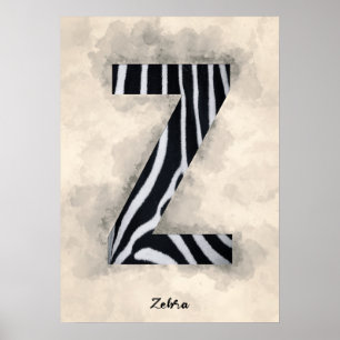 Z is For Zebra Poster