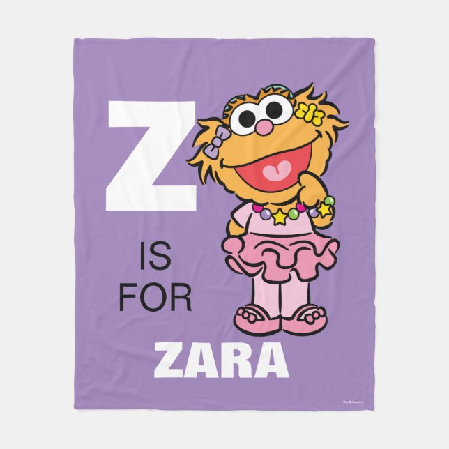 Z is for Zoe | Add Your Name Fleece Blanket (Front)