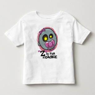 "Z" is for Zombie w/ Pacifier Girls Toddler T-Shir T-Shirt