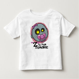 "Z" is for Zombie w/ Pacifier Girls Toddler T-Shir Toddler T-Shirt