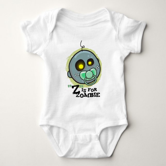 "Z" is for Zombie with Pacifier (boys) Creeper (Front)