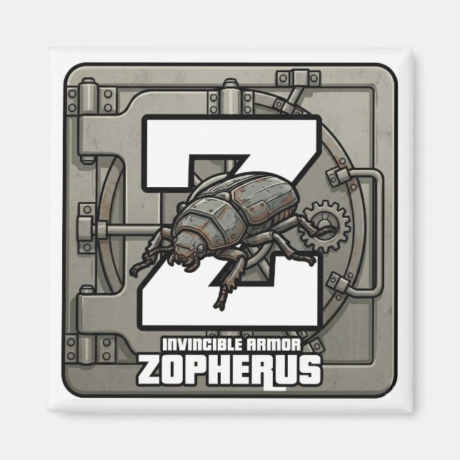 Z is for Zopherus (Ironclad Beetle) –GTA Style ABС Magnet (Front)