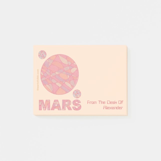 Z Mars Geek The Red Planet Personalised Notes (Front)