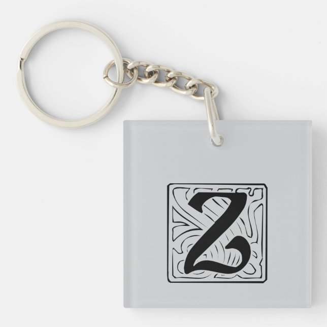 Z Monogramm schwarz Key Ring (Front)