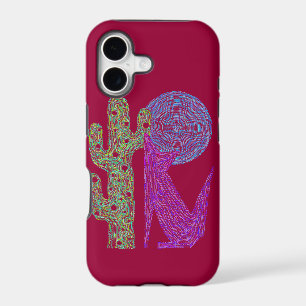 Z Purple Coyote Wolf Colourful Southwestern Design