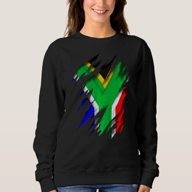 Za Zaf South African Flag Of South Africa Sweatshirt (Front)