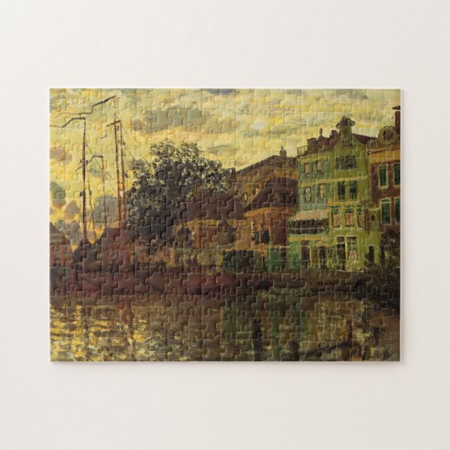 Zaandam The Dike Evening Monet Fine Art Jigsaw Puzzle (Horizontal)
