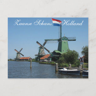 Zaanse Schans Holland Windmills Postcard