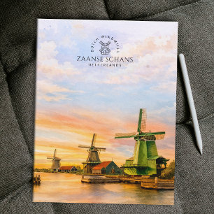 Zaanse Schans Netherlands Windmills   Travel Postcard