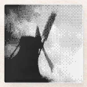 zaanse schans windmills glass coaster