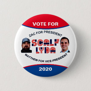 Zac Scalf for President 2020 6 Cm Round Badge