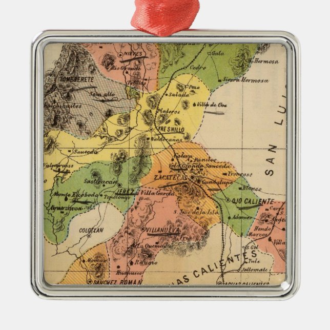 Zacatecas, Mexico Metal Tree Decoration (Front)