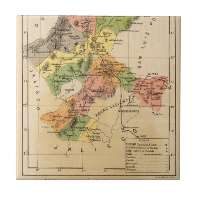 Zacatecas, Mexico Tile (Front)