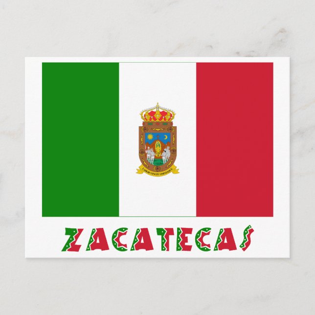 Zacatecas Unofficial Flag Postcard (Front)