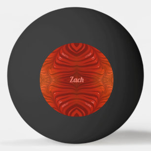 ZACH ~ Tangerine Orange Red ~ Ping Pong Ball
