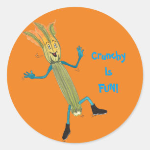 'Zach Zucchini' Glossy Round Sticker