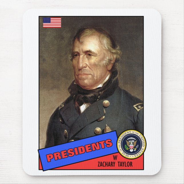 Zachary Taylor Baseball Card Mouse Pad (Front)