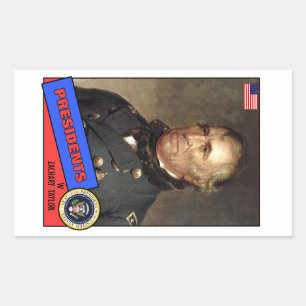 Zachary Taylor Baseball Card Rectangular Sticker