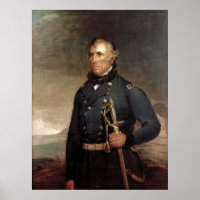 ZACHARY TAYLOR Portrait by Joseph Henry Bush Print