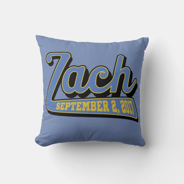 zach's bar mitzvah cushion (Front)