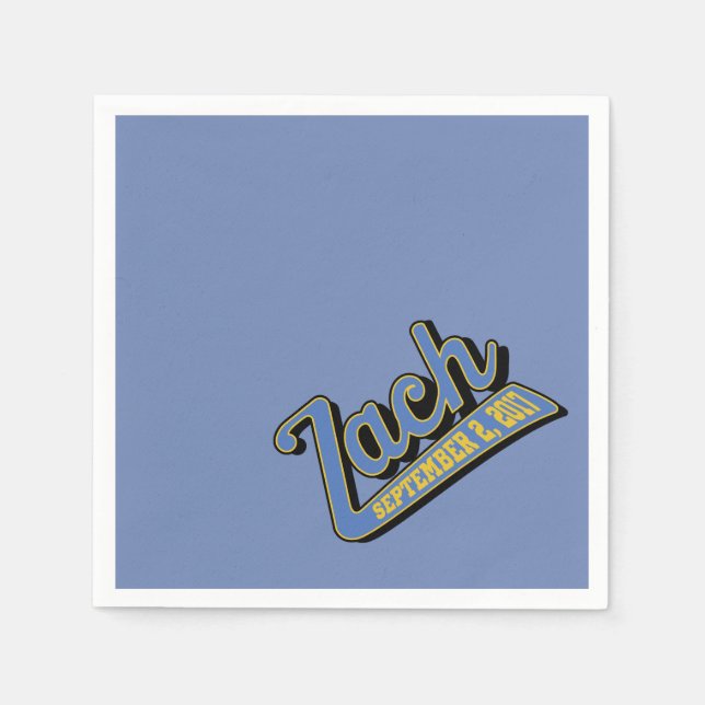 zach's bar mitzvah napkin (Front)