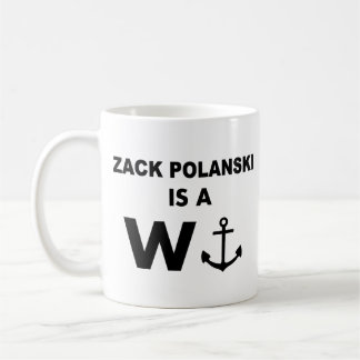 Zack Polanski Anchor Design Mug Funny Minimalist S
