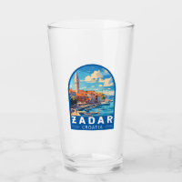 Zadar Croatia Travel Art Emblem