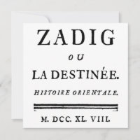 Zadig, or The Book of Fate - Descartes