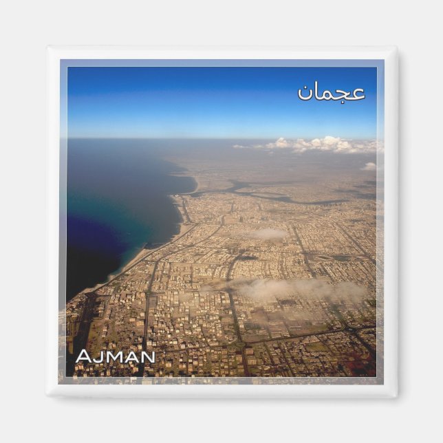 zAE051 AJMAN city, United Arab Emirates, Fridge Magnet (Front)