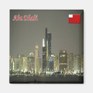 zAE063 ABU DHABI, panorama, UAE, Asia, Fridge Magnet