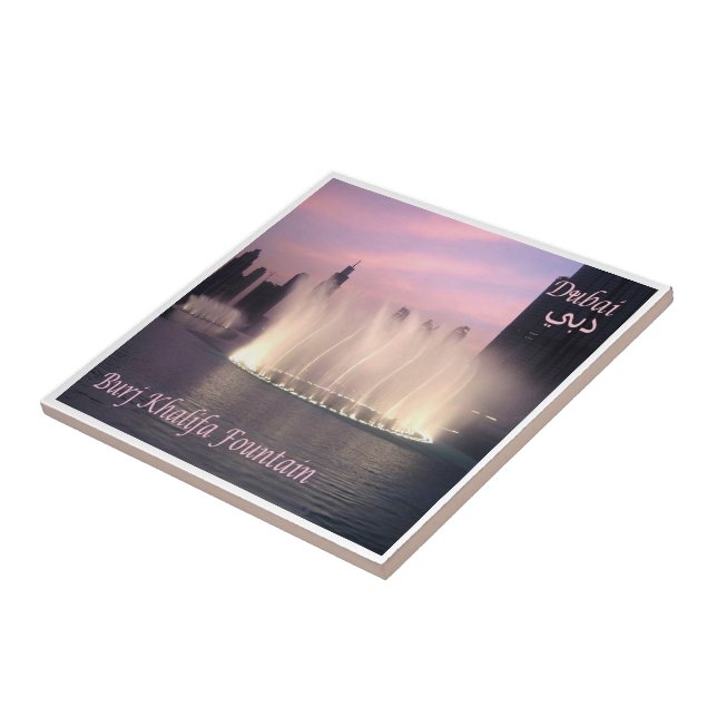 zAE072 BURJ KHALIFA FOUNTAIN, Tile (Side)