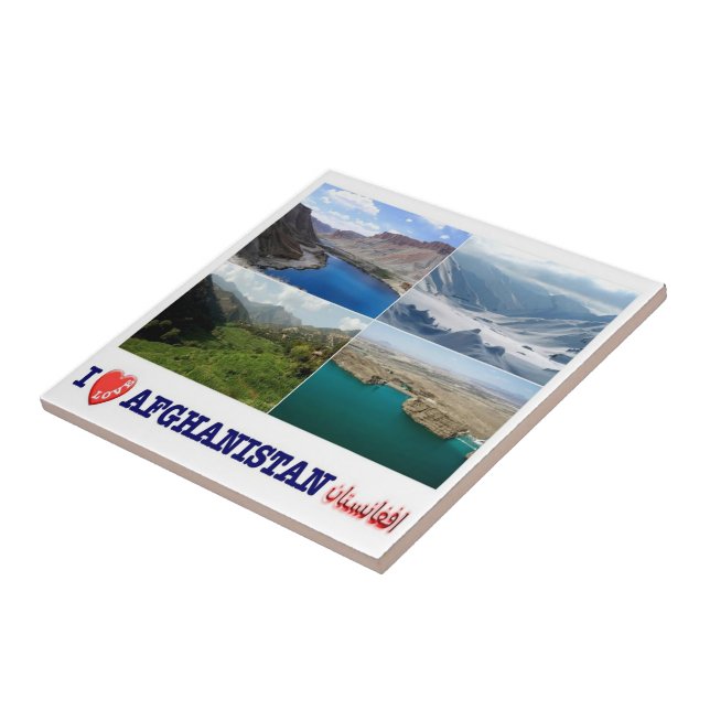 zAF005 I Love AFGHANISTAN, Landscapes, Tile (Side)