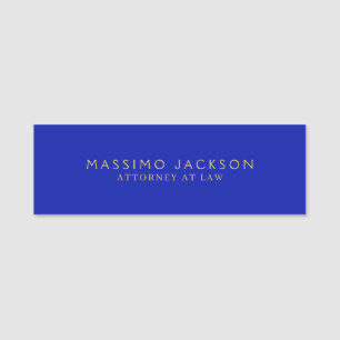 Zaffre Blue Gold Colours Professional Trendy Moder Name Tag