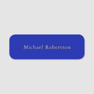 Zaffre Blue Gold Colours Professional Trendy Moder Name Tag
