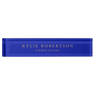 Zaffre Blue Gold Colours Professional Trendy Moder Nameplate